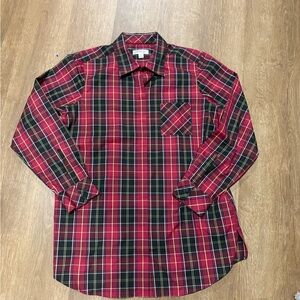 Orvis Red and Black Plaid Button-Down Shirt